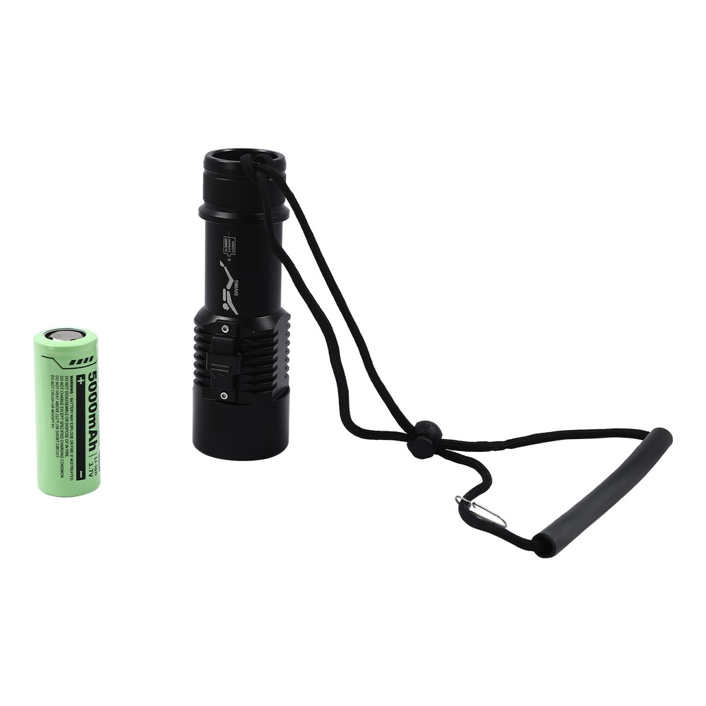 Submersible Flashlight, LED Dive Light, Waterproof Compact Bright Diving Torch