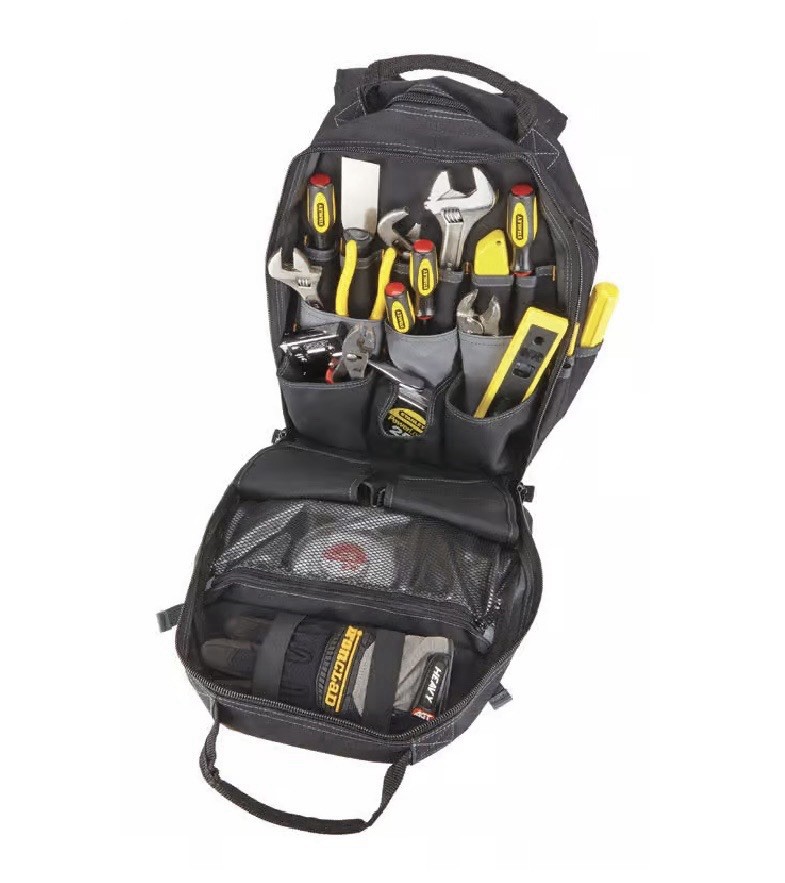 Custom Leather Craft Toolworks 1134 Deluxe Tool Backpack; 44 Pocket - EUC