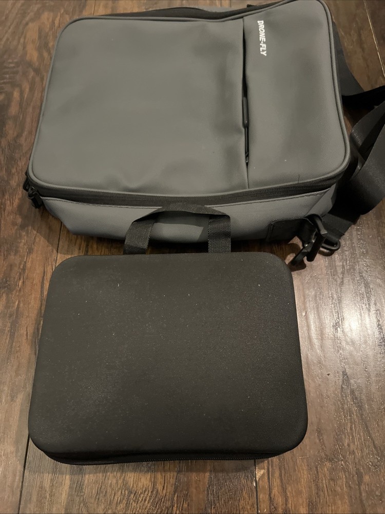 Black RC UFO Remote Controller Drone With Accessories & Carrying Case