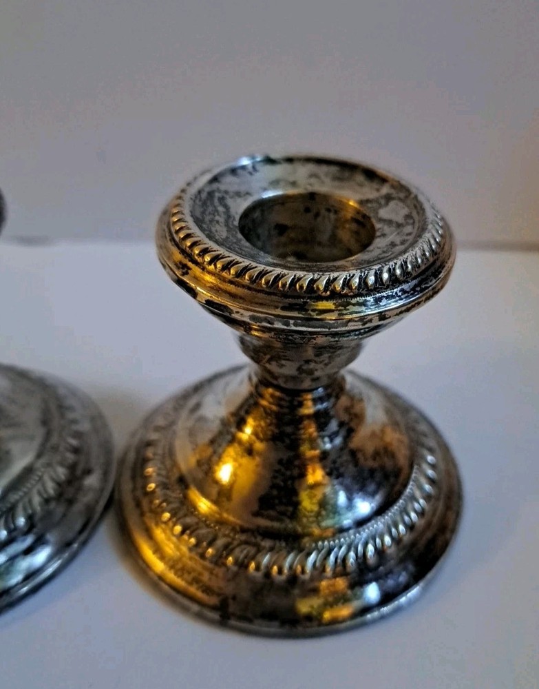 Sterling Silver NS Co. Candlesticks Antique