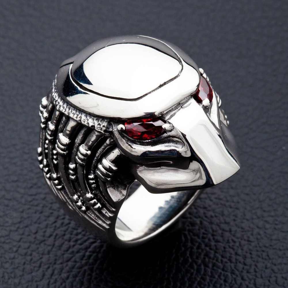 Sterling Silver Predator Head Ring