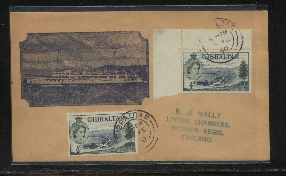 Gibraltar  nice  cachet   ship  cover  1960       MS1118