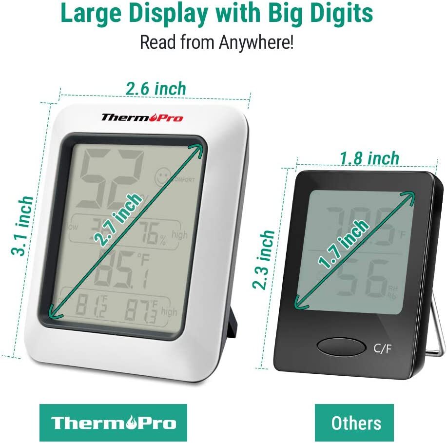 Egg Hatching Incubator Thermometer Hyg​rometer DIGITAL LCD MIN MAX Memory Hydro