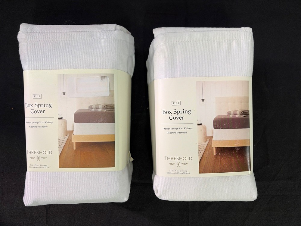 Box Spring Cover White Size FULL - Threshold (Qty 3)