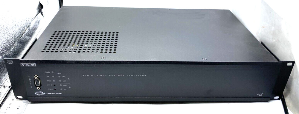 Crestron Audio Video Control Processor W Rack Mount Ears CTRL-01 AV2 Working