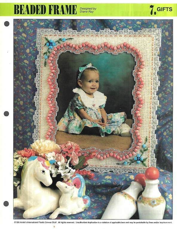 LOT/7 PLASTIC CANVAS LEAFLETS BABY PROJECTS