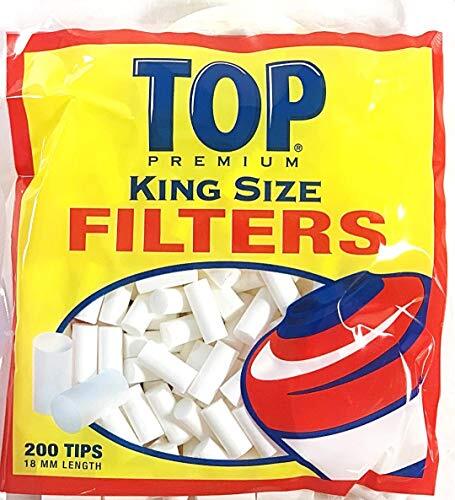 Top Premium Cigarette Filter Tips King Size 18mm 200 Pack