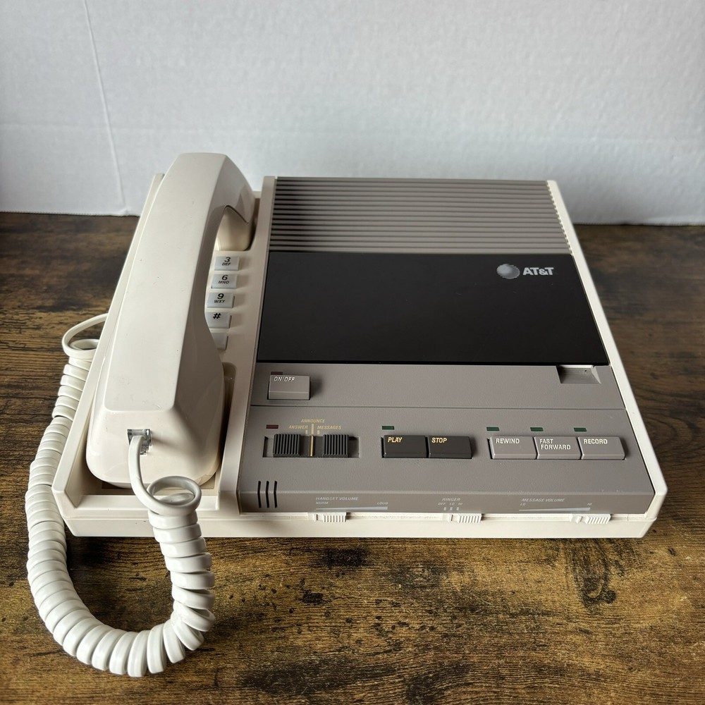 AT&T Model 1510 Answering System Retro 2-Way Programmable Office Phone - White