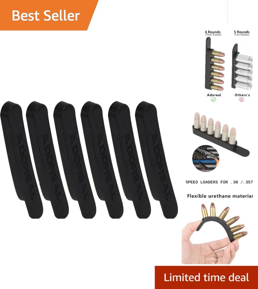 Flexible 6-Pack Speed Loaders for .38/.357 Revolvers - Secure & Compact Design
