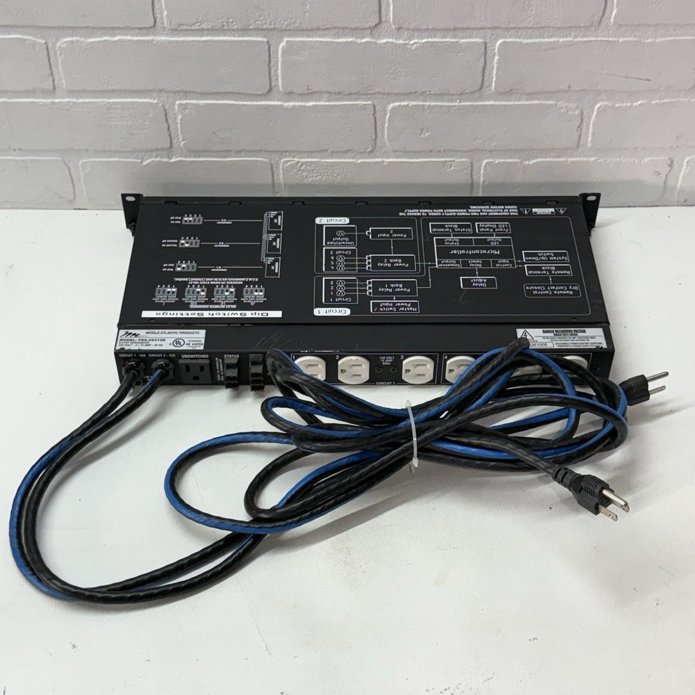 Middle Atlantic PDS-2X315R 15A 6-Step Rackmount Power Sequencer / PDU