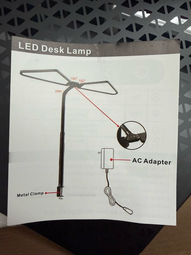 Double Head LED Desk Lamp (clamp on)
