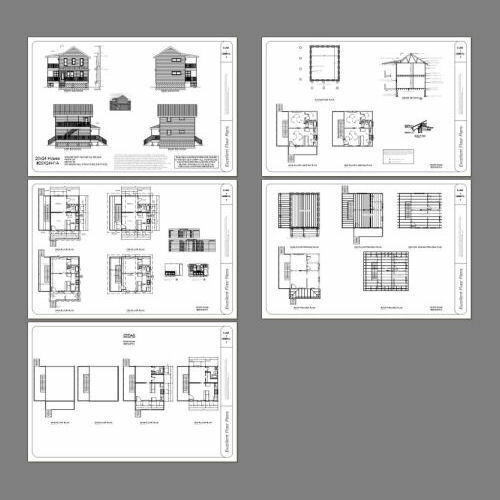 20x24 Duplex -- PDF Floor Plan -- 960 sq ft -- Model 1A