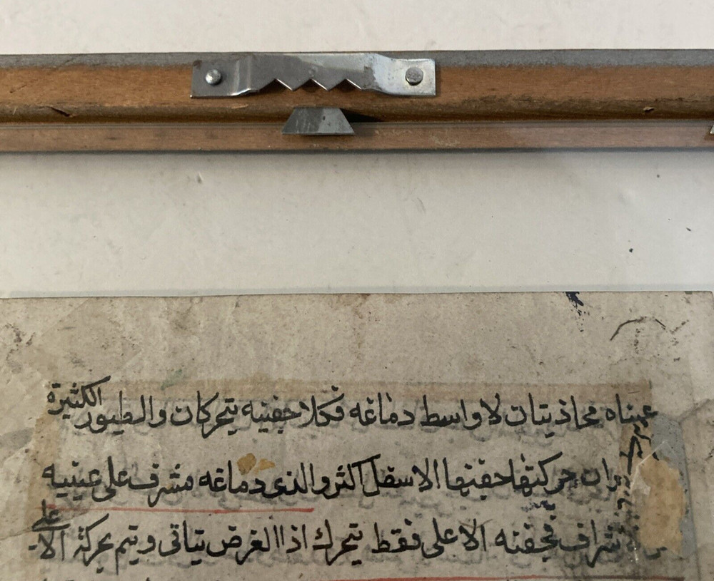 Antique Middle Eastern Manuscript Page - Hand Painted w/Script on Reverse