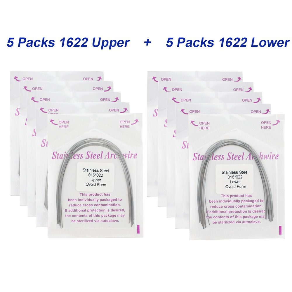 100pcs Dental Orthodontic Stainless Steel Arch Wire Rectangular Ovoid 16x22 SS