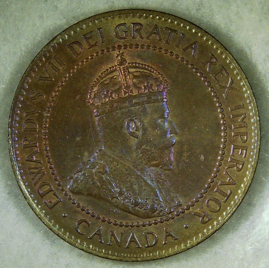 1904 Canada Cent Mint State Attractively Toned