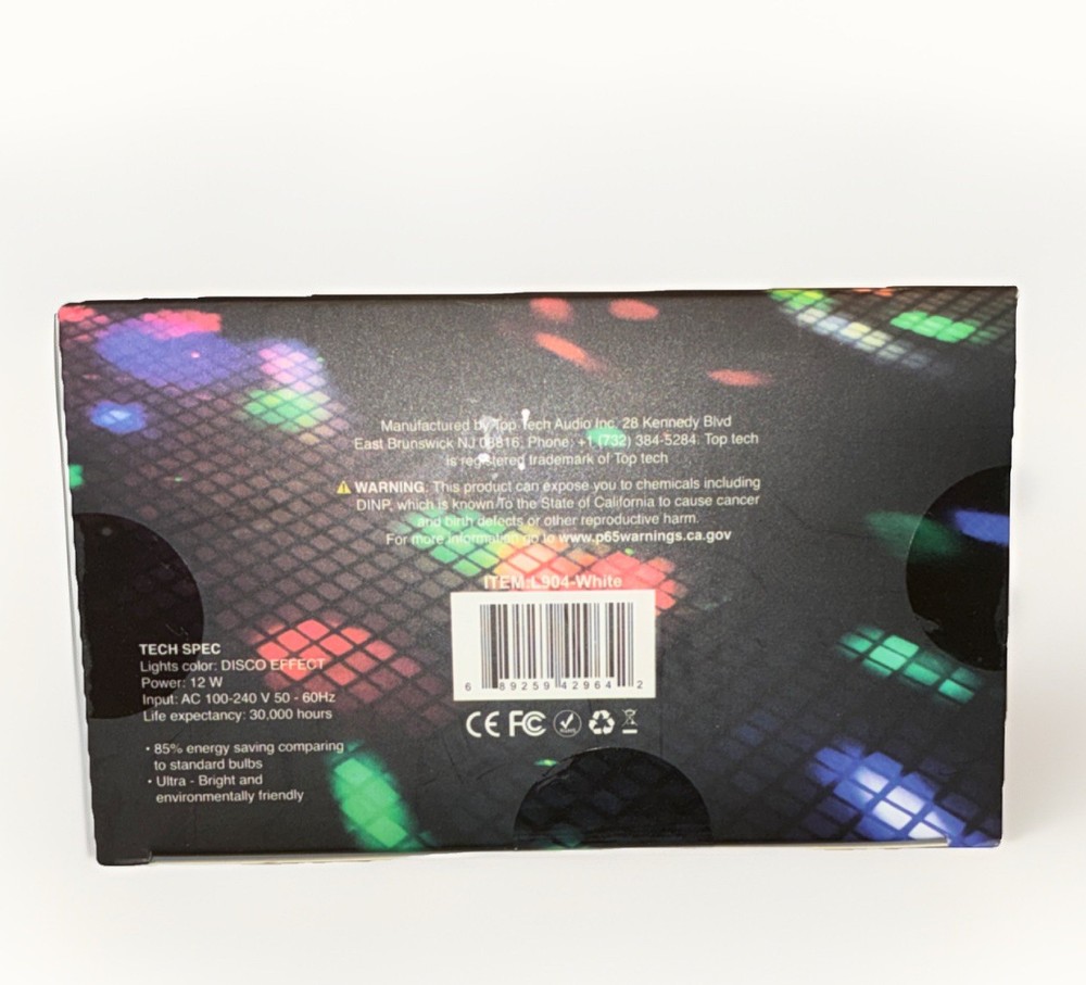 TopTech Rotating Multicolor LED Effect Light Bulb Disco Energy Saving