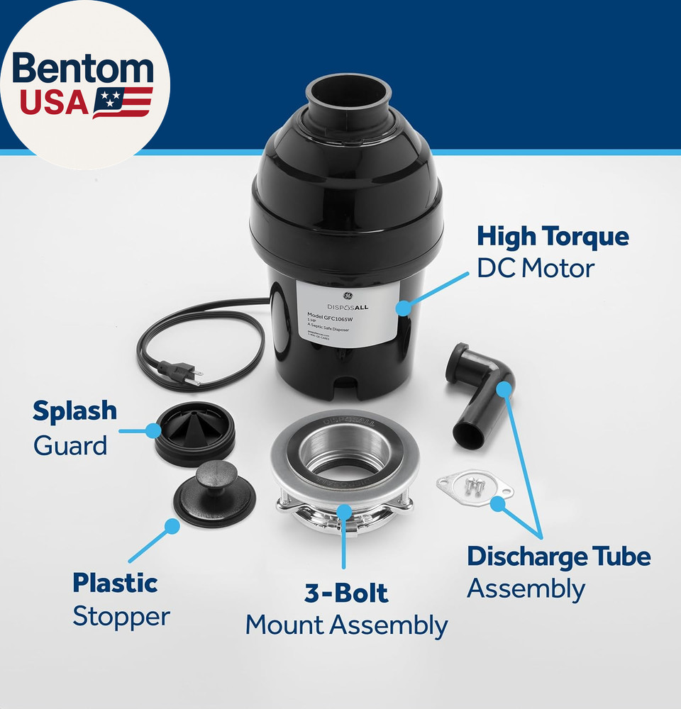 GFC1065W Disposer, Black