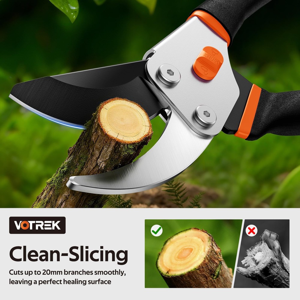® Pruning Shears, 8.5” Professional Garden Pruner with Jam-Proof Spring & Eve...