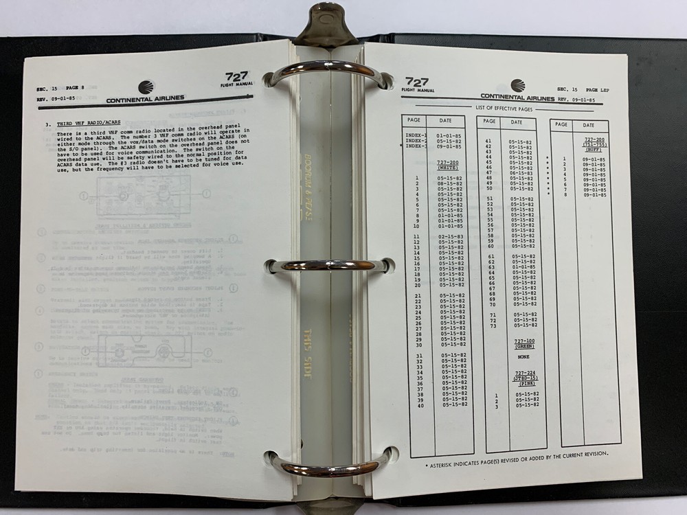 Continental 727 Flight Manual, 2 Volumes - Copy