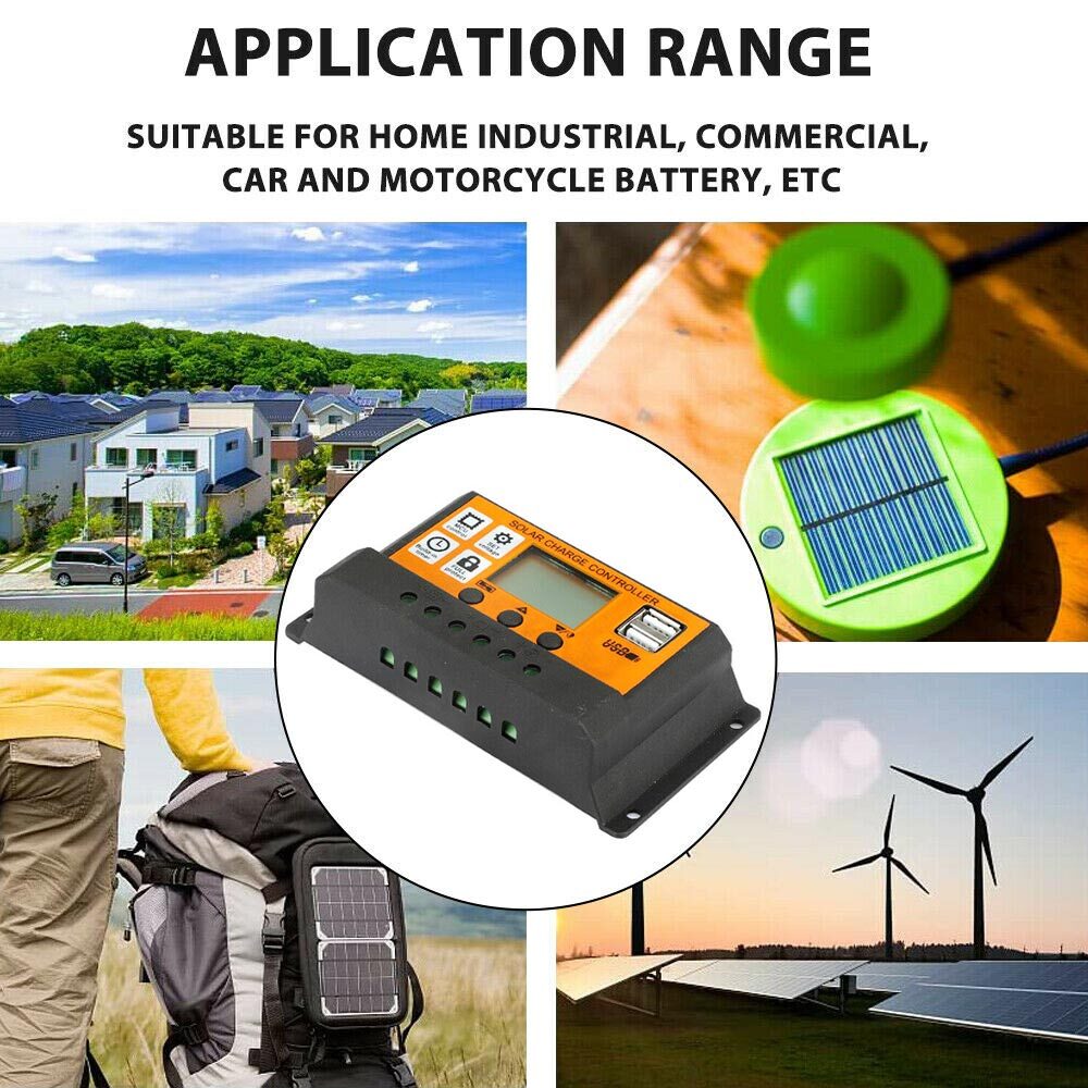 Solar Charge Controller PWM Adjustable Charging Controller 100A Battery