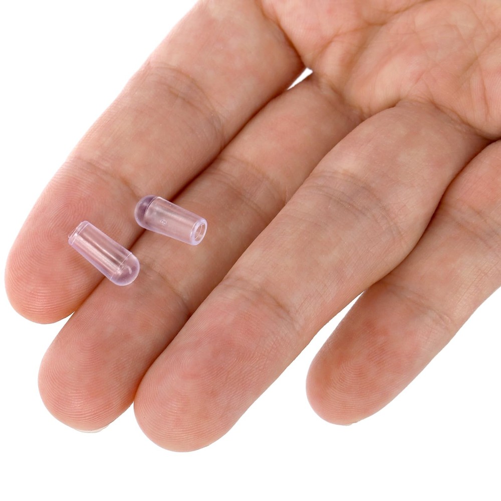 200 Clear Plastic Clothes Hanger Hook Ends, Hanger Hook Protector Caps for Me...