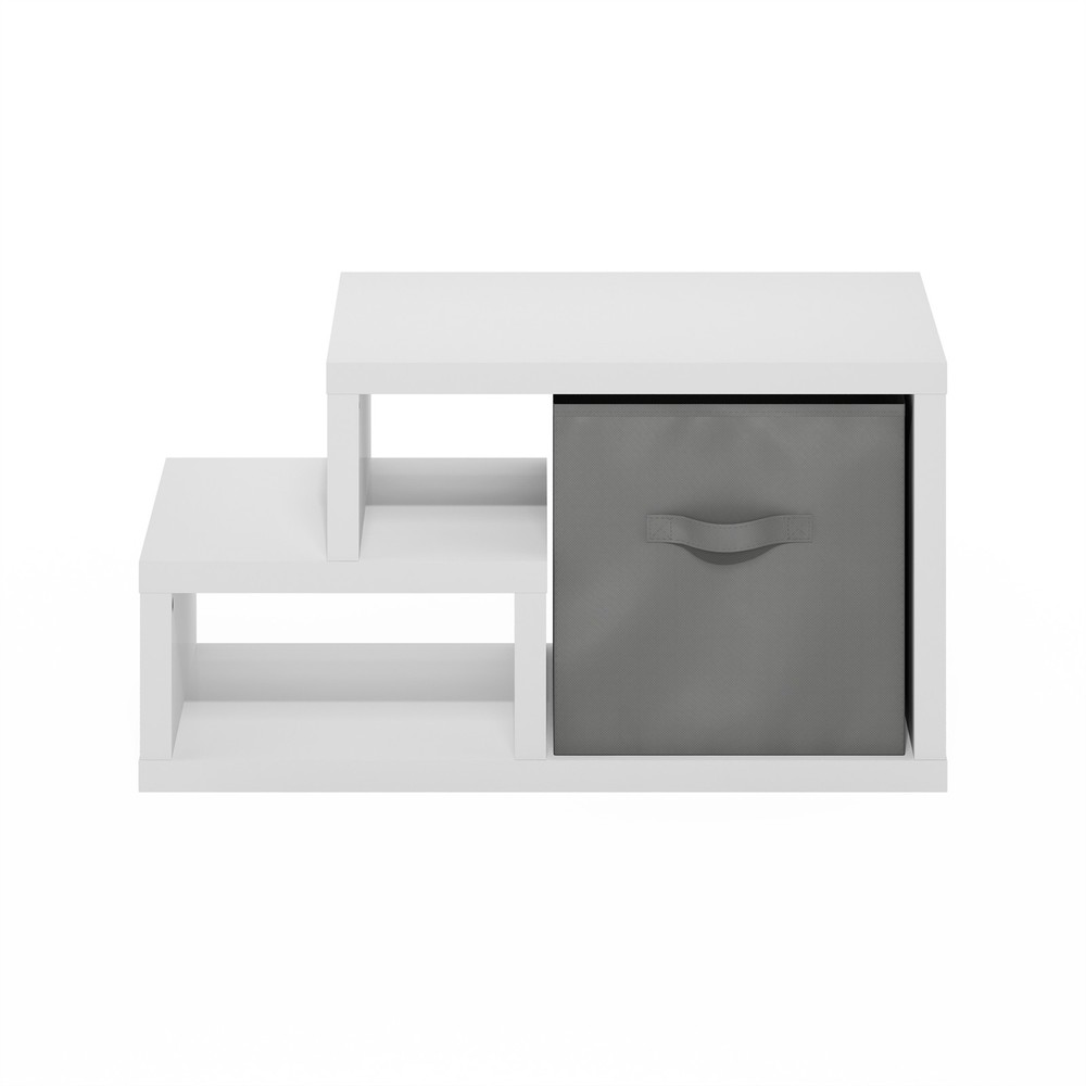 Furinno Viola Multipurpose Shelf in with Bin in White