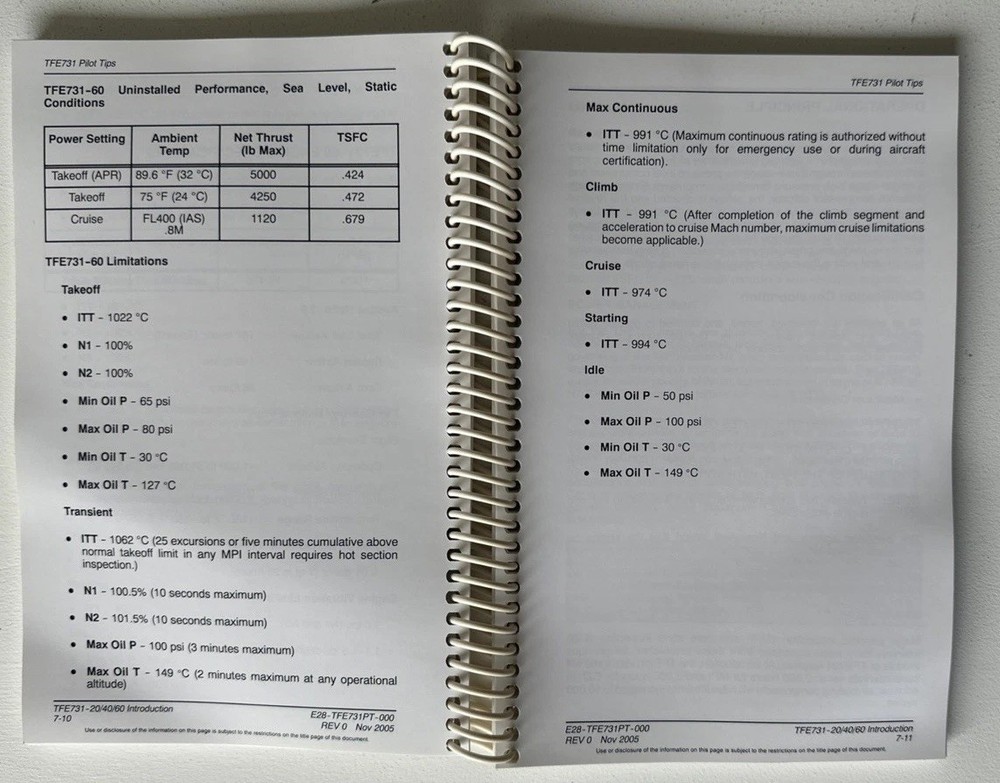 Honeywell TFE731 Engine Tips Pilot Guide