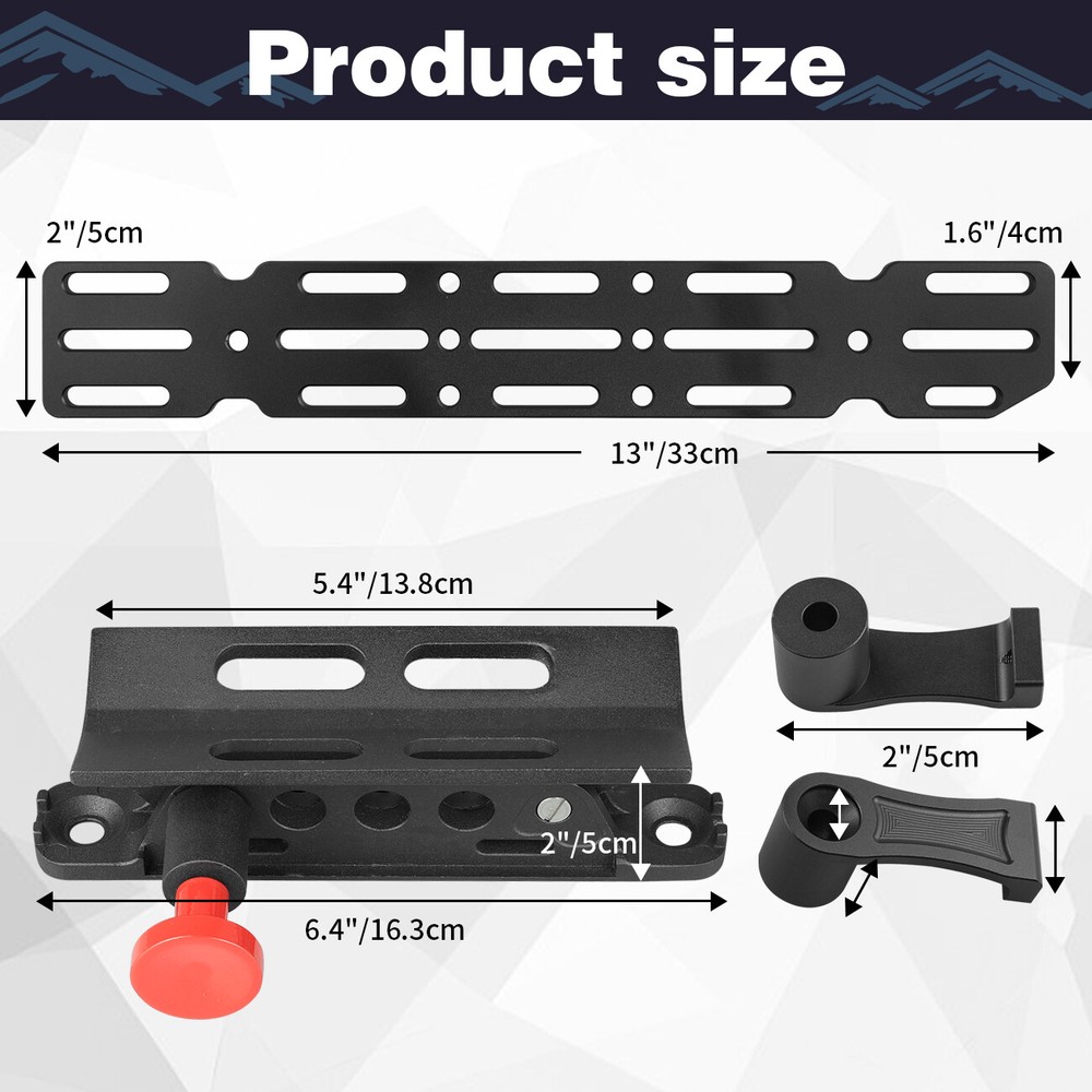 Fire Extinguisher&Multi Mount Panel Front Seat Bracket For Ford Bronco 2021-2024
