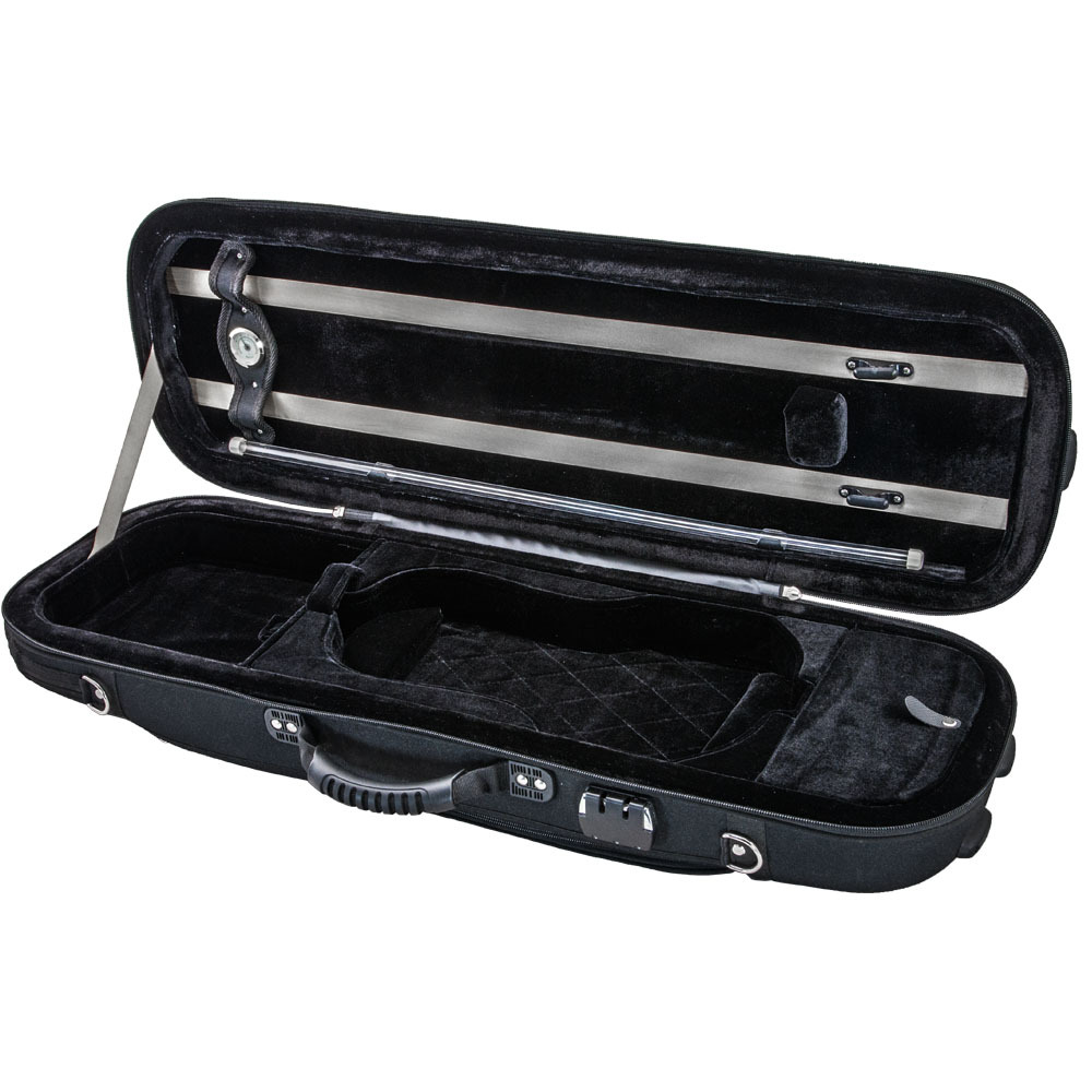Euro-design Violin Oblong Rectangular Case 4/4 Size Combination Lock
