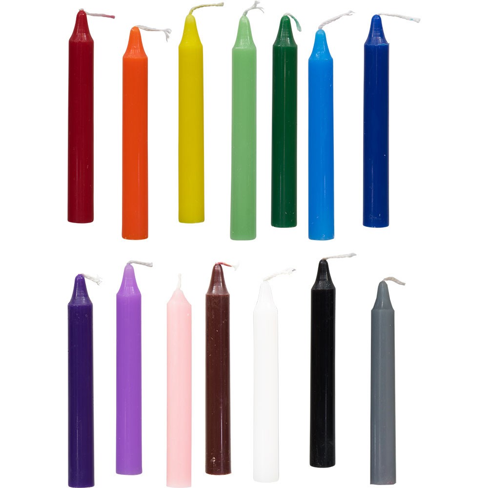 20 Mixed Assorted Colors Chime (Mini Taper) Ritual Spell Candles!