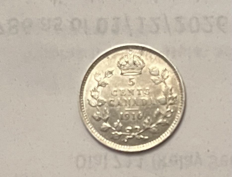1916 Canada Five Cents - AU
