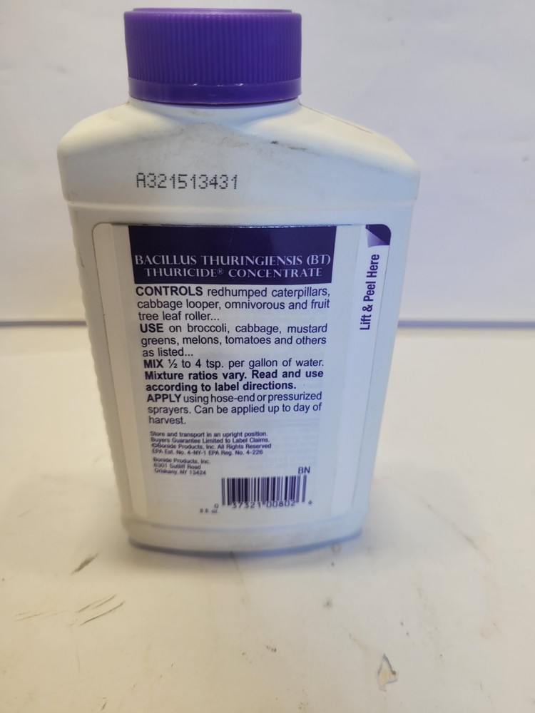 Bonide Thuricide (BT) Liquid Insect Control, Concentrate 8oz