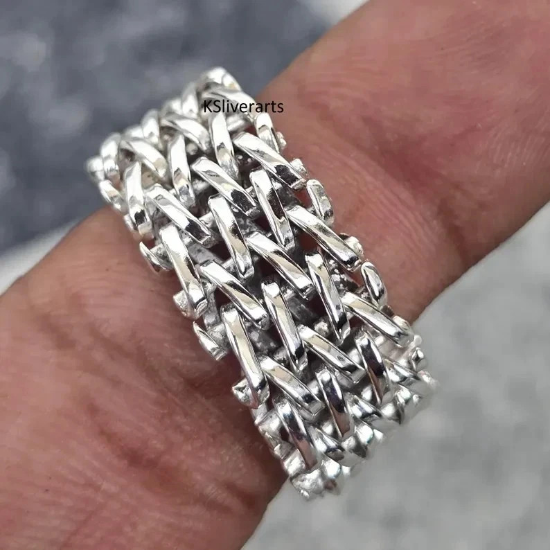 Flexible Ring, 925 Sterling Silver Ring, Silver Handmade Ring,