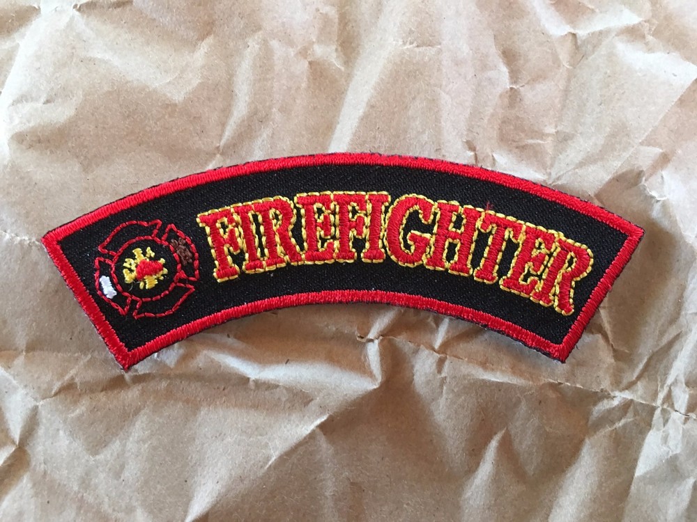 Firefighter Maltese Cross Small Rocker Patch