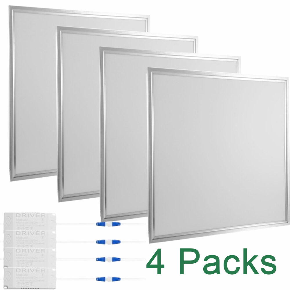 4 Packs 2x2FT White LED Flat Panel Light 48W 7500K Drop Ceiling Light Daylight