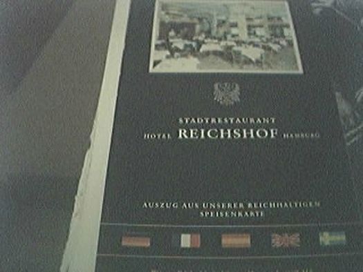 leaflet - 1970 hamburg germany - hotel reichshof