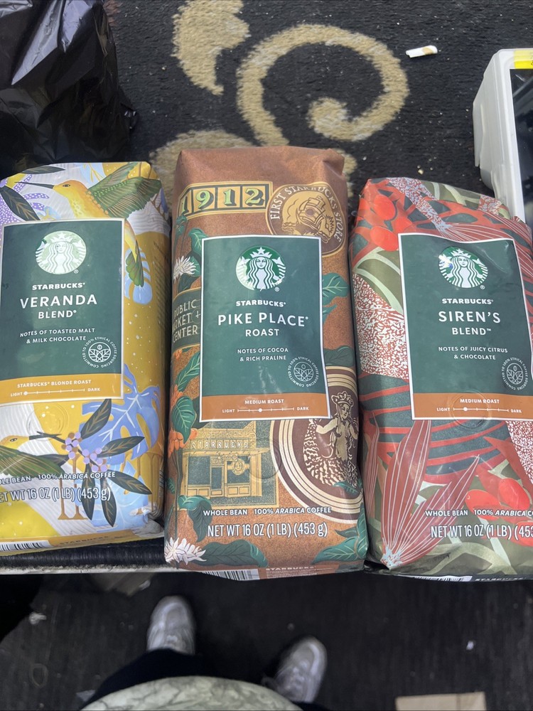 3 Starbucks Coffee 1 LB