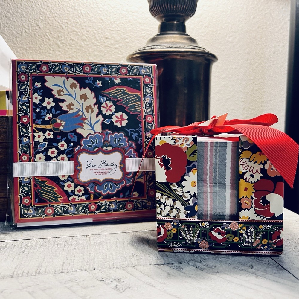 Vera Bradley Take Note Cube  and Forget Me Not Sticky Notes