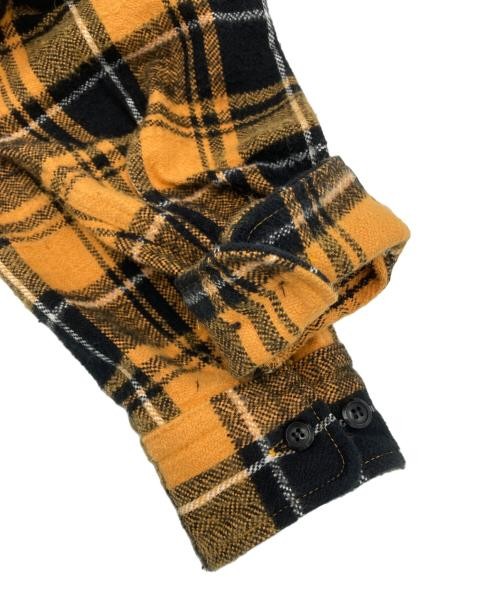 CALEE Herringbone Check Shirt yellow