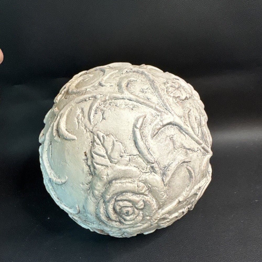Rose Garden Ball Sphere With Flat Bottom Approximately 5x5”