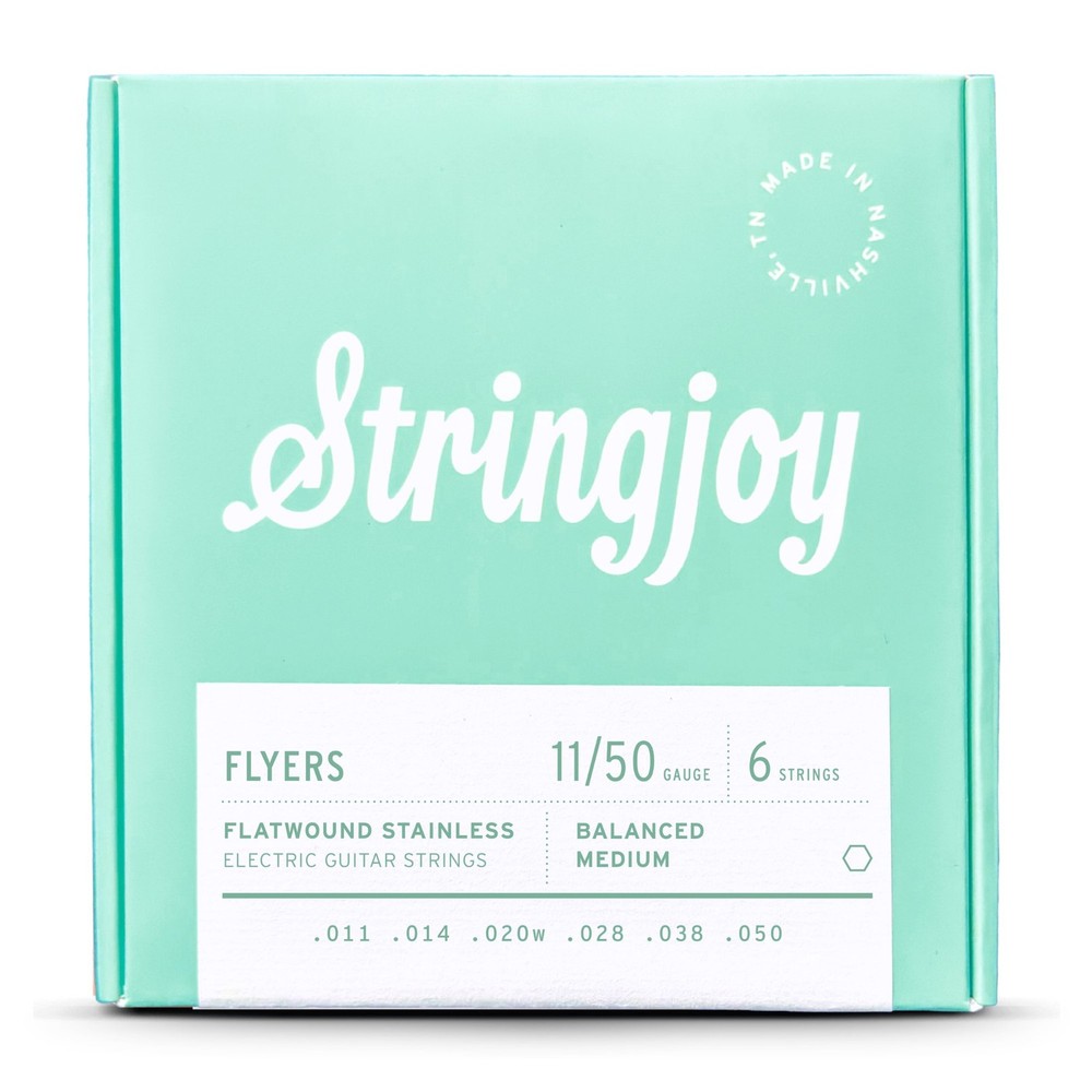 Stringjoy Flyers Flatwound Stainless Electric Guitar Strings Balanced Medium...