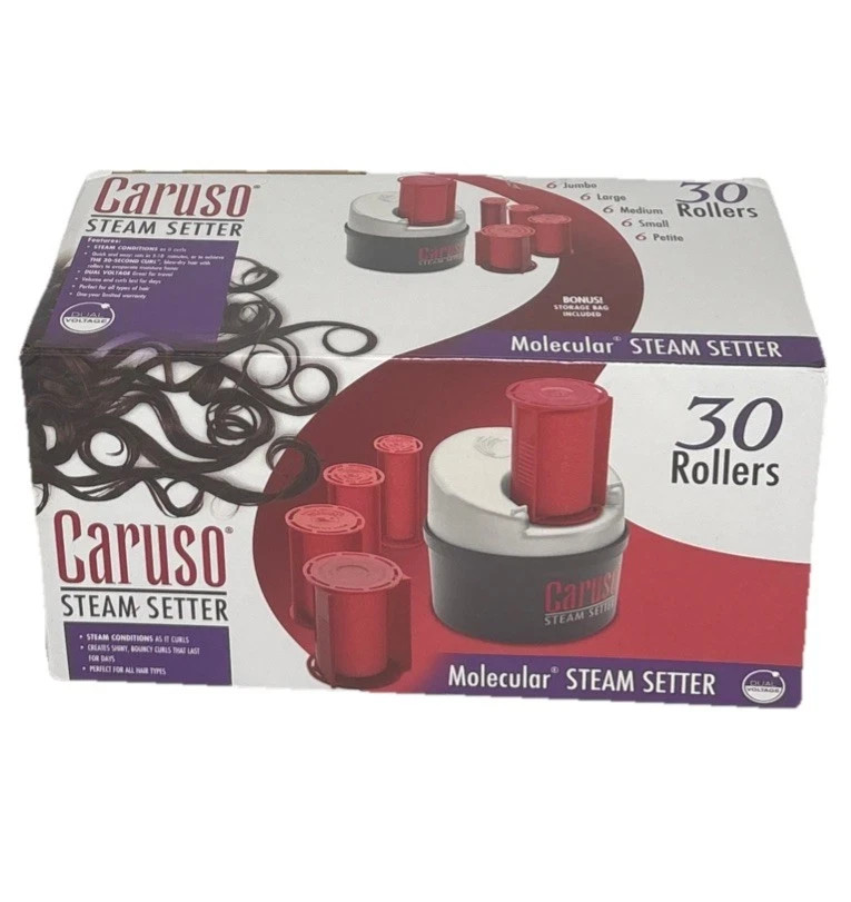 Caruso Molecular Steam Setter With 30 Rollers (5 Sizes) Model C97953 NEW