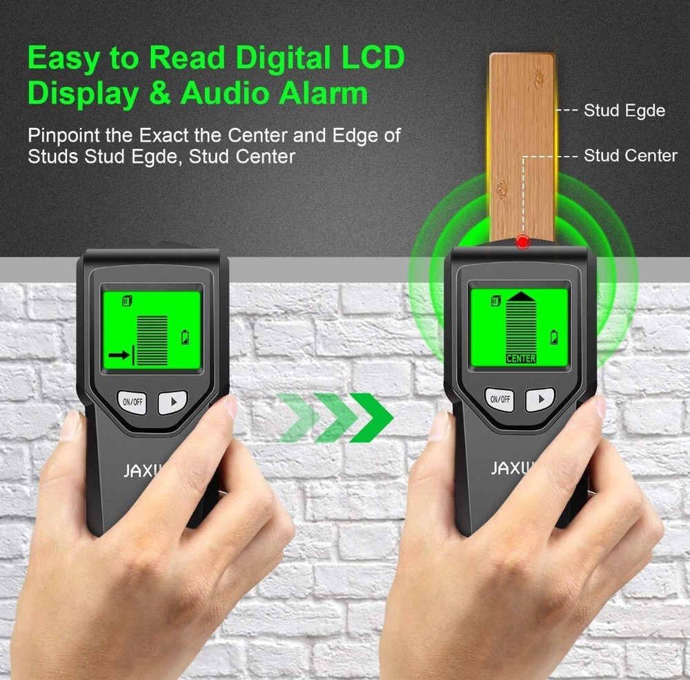 Stud Finder Wall Scanner 5 N 1 W/Intelligent Microprocessor Chip & HD LCD Displa