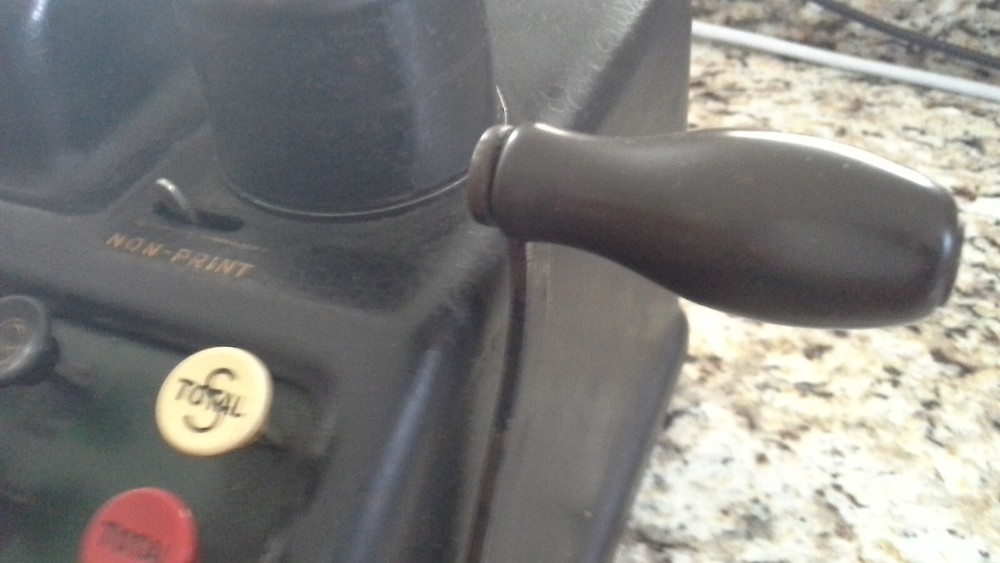 Burroughs Portable Green Top Adding Machine VINTAGE