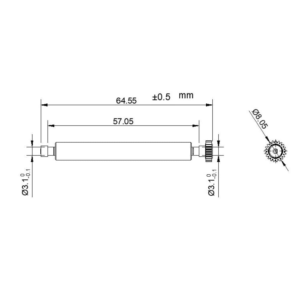 Printer Roller for Clover Flex 2.54 x 0.32 x inches, 2 Pack