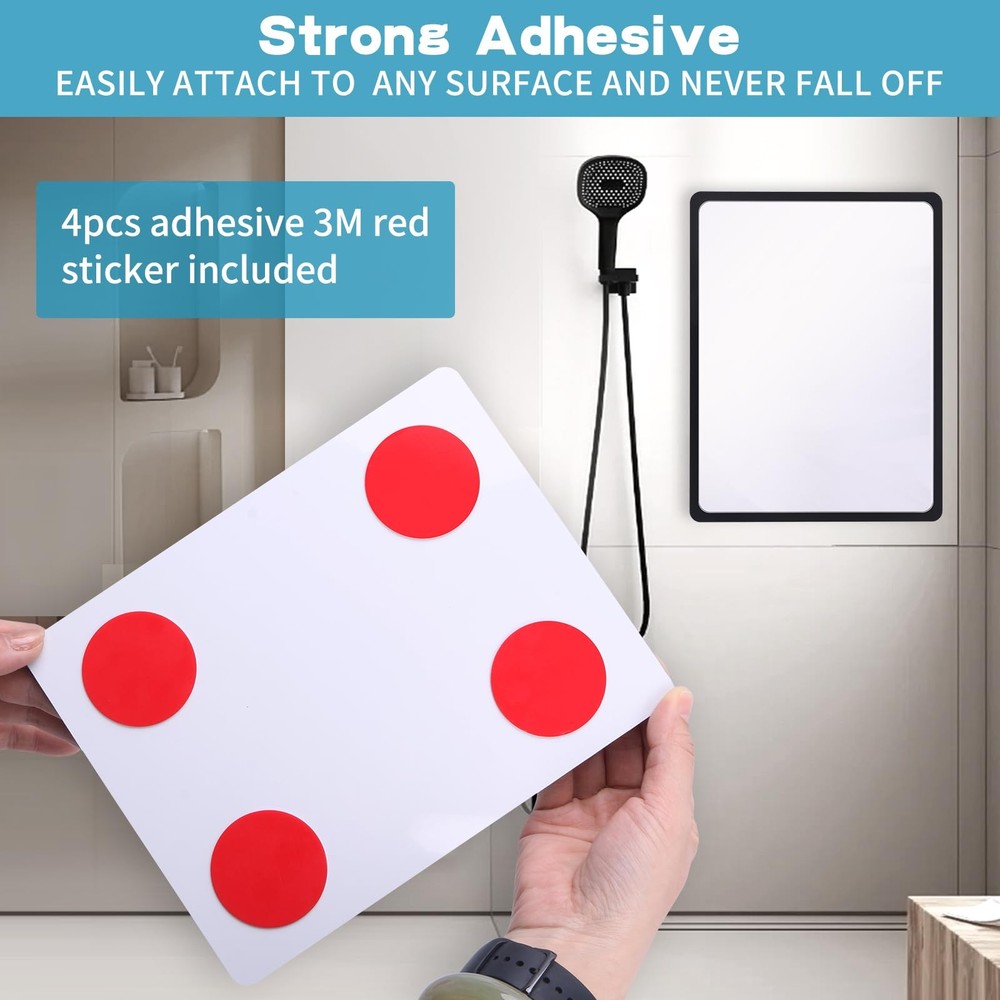 9x7 Inch Rectangular Fogless Shower Mirror Bathroom Wall Mirror for Shaving
