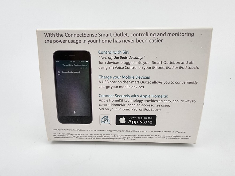 Connect Sense Smart Outlet White Plug CS-SO-2