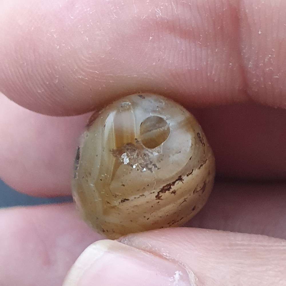 Ancient Old Natural Suleimani Eye Brown Agate Amulet