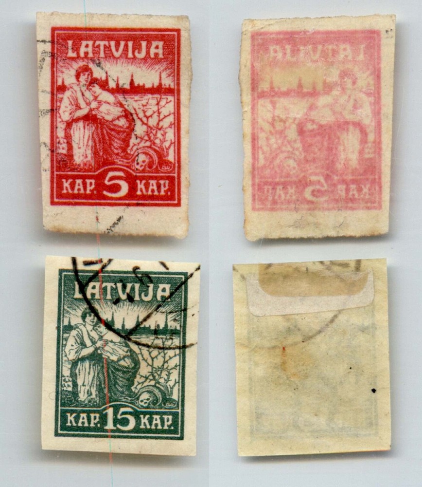 Latvia 1919 SC 43-45  used . rtc8481