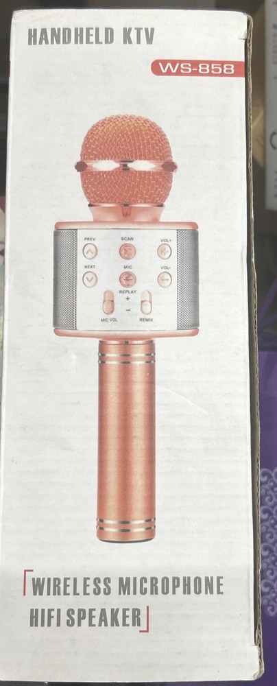 TRONICMASTER Wireless Karaoke Microphone Bluetooth Rose Gold